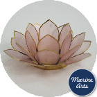 Capiz Lotus Flower - Light Pink 100mm